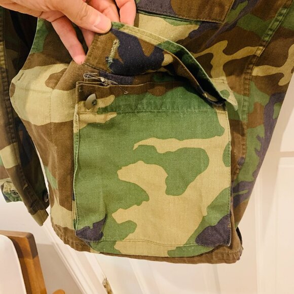 Vintage USMC Jacket Coat Woodland Camo Combat Pattern Size Small - Picture 4 of 15